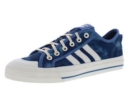 Picture of Adidas Nizza RF Mens Shoes Size 8.5, Color: Crew Navy/Wonder White/Wonder White-Blue - Size: 8.5