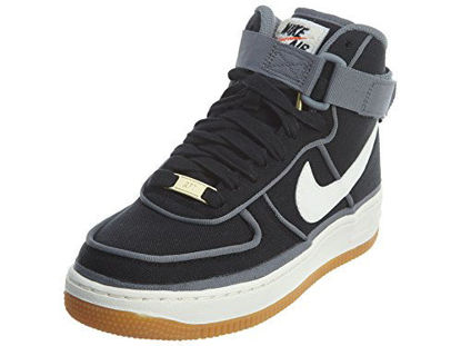 Picture of Nike Kids Air Force 1 High LV8 (GS) Black/Sail-Team Orange Basketball Shoe 5.5 Kids US - Size: 5.5 Big Kid