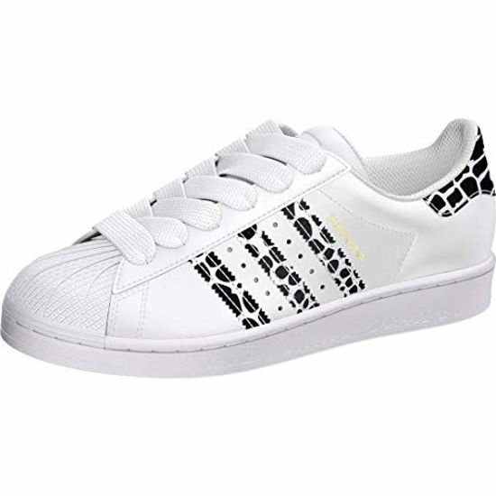 Picture of adidas Originals Women's Superstar Sneaker, White/Gold Metallic/Core Black, 9.5 - Size: 9.5