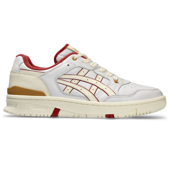 Picture of ASICS Unisex EX89 Sportstyle Shoe, 10.5, White/Burnt RED - Size: 12 Wide Women/10.5 Men