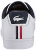 Picture of Lacoste men's Carnaby Evo Tri1 Sma Sneaker, White/Navy/Red, 9.5 US - Size: 9.5