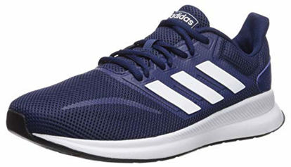 Picture of adidas Men's Falcon Running Shoe, Dark Blue/White/Black, 10.5 M US - Size: 10.5