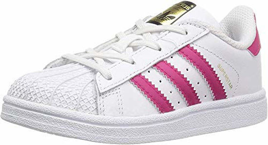 Picture of adidas Originals Kids' Superstar, White/Bold Pink/White, 10K M US Toddler - Size: 10 Toddler