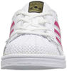 Picture of adidas Originals Kids' Superstar, White/Bold Pink/White, 10K M US Toddler - Size: 10 Toddler