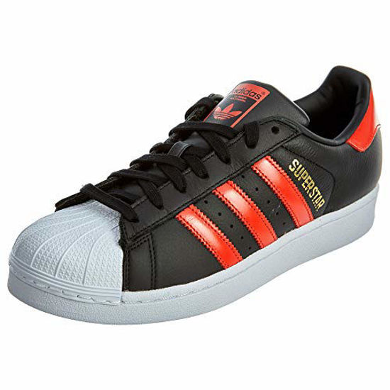 Picture of adidas Originals Men's Superstar Shoe Running, black/bold orange/white, 7 M US - Size: 7