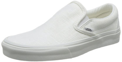 Picture of Vans Classic Slip On Hemp Linen Blanc de Blanc Sneakers (6 Mens/7.5 Womens, Blanc de blanc) - Size: 7.5 Women/6 Men