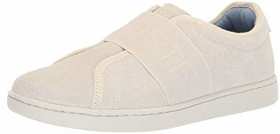 Picture of Lacoste Women's CARNABY EVO SLIP Sneaker, off off white/blu suede, 8.5 Medium US - Size: 8.5