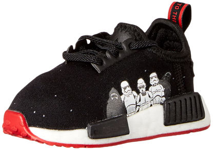 Picture of adidas Originals unisex-child NMD_R1 Sneaker, Black/Black/Grey, 11 - Size: 11 Little Kid