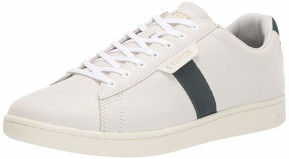 Picture of Lacoste Men's Carnaby Sneaker, White/Dark Green Stripe, 11.5 - Size: 11.5