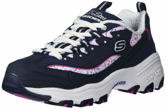 Picture of Skechers Women's Athleisure Sneaker, Navy/Purple, 10 US medium - Size: 10