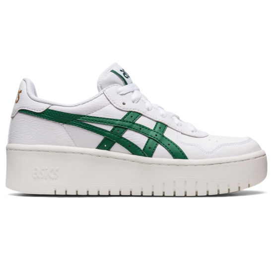 Picture of ASICS Women's Japan S PF Sportstyle Shoes, 7.5, White/Shamrock Green - Size: 7.5