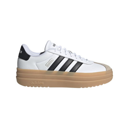 Picture of adidas Women's VL Court Bold Sneaker, White/Black/Wonder Beige, 8 - Size: 8