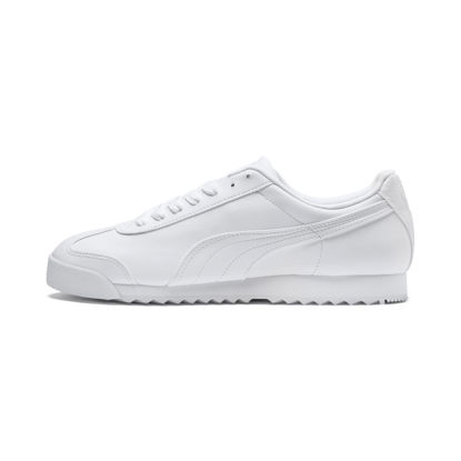 Picture of PUMA Mens Roma Sneaker, Basic white-light gray, 8 - Size: 8