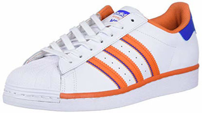 Picture of adidas Originals Men's Superstar Shoes Sneaker, Solid Grey/Orange/Blue, 12.5 - Size: 12.5