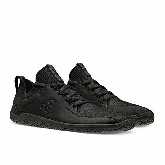 Picture of Vivobarefoot Primus Knit Lux, Mens Leather Premium Lifestyle Shoe, with Barefoot Sole Black - Size: 10