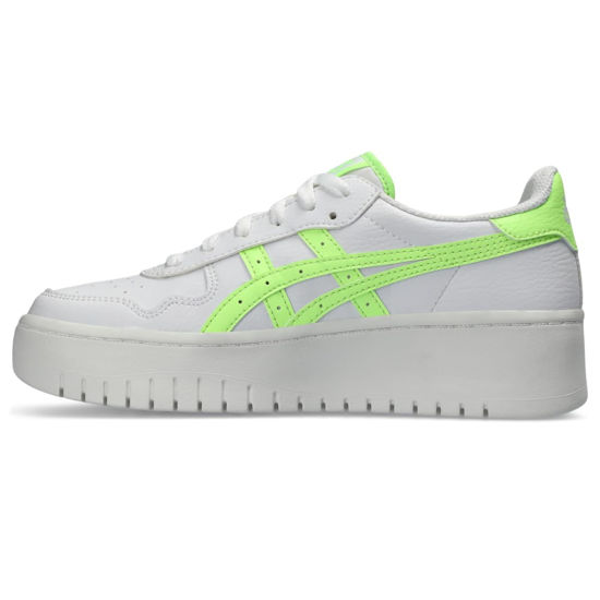 Picture of ASICS Women's Japan S PF Sportstyle Shoe, 5.5, White/Illuminate Green - Size: 5.5