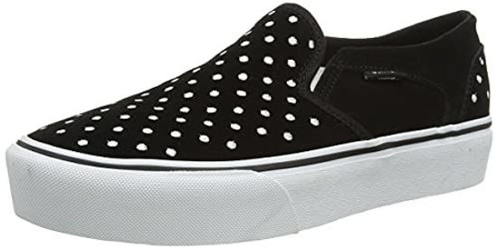 Picture of Vans Women's Low-Top Trainers Sneaker, Suede Dots Black White, 9.5 - Size: 9.5