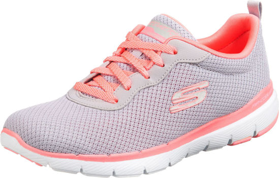 Picture of Skechers womens First Insight fashion sneakers, Grey (Light Grey Hot Pink Lghp), 9 US - Size: 9