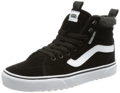 Picture of Vans Women's Hi-Top Trainers Sneaker, Suede Black White, 10.5 - Size: 10.5