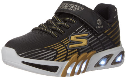 Picture of Skechers Kids Boy's Flex-Glow Elite Sneaker, Black/Gold, 13 Little Kid - Size: 13 Little Kid