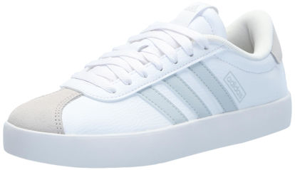 Picture of adidas Women's VL Court 3.0 Sneaker, White/Halo Blue/Grey, 10 - Size: 10