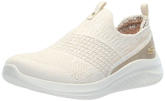 Picture of Skechers Girls Ultra Flex 3.0 Sneaker, Natural/Gold, 2.5 Little Kid - Size: 2.5 Little Kid