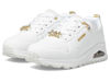 Picture of Skechers Girls UNO GEN1 Sneaker, White/Gold, 3.5 Big Kid - Size: 3.5 Big Kid