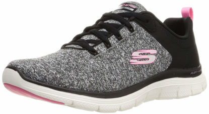 Picture of Skechers Women's 149307 Flex Appeal 4.0 Sneaker, Black/Pink, 6.5 - Size: 6.5