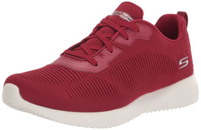 Picture of Skechers Women's Bobs Squad - Tough Talk Sneaker, Red, 10 Wide US - Size: 10 Wide