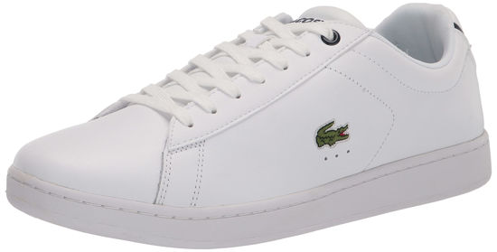 Picture of Lacoste mens Carnaby Sneaker, White/Navy, 11.5 US - Size: 11.5