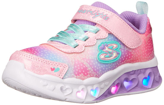 Picture of Skechers Flutter Heart Lights Sneaker, Pink/Multi, 12.5 US Unisex Little Kid - Size: 12.5 Little Kid