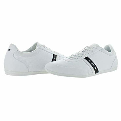 Picture of Lacoste Mens Storda 318 1 Leather Ortholite Casual Shoes B/W 11.5 Medium (D) White/Black - Size: 11.5 M US