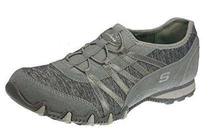 Picture of Skechers Bikers Convincing Women's Fashion Sneakers, Grey, 9.5 Wide US - Size: 9.5 W US