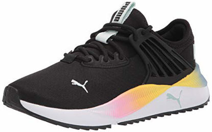 Picture of PUMA Kids' Pacer Future Sneaker, Black-Green Glimmer-Cantaloupe - Size: 1.5 Little Kid