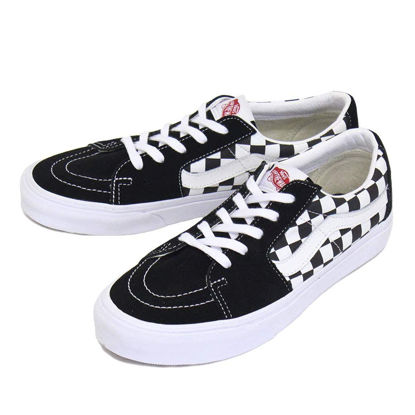 Picture of Vans Unisex SK8 Low Adult Sneakers, (Canvas/Suede) Black Checkerboard, Size 9 - Size: 10.5