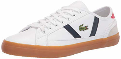 Picture of Lacoste mens Sideline 0120 2 Cma Sneaker, White/Navy/Red, 10.5 US - Size: 10.5