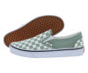 Picture of Vans Classic Slip-On Unisex Shoes Size 7, Color: Color Theory Checkerboard/Cloud White-Green - Size: 8.5 Women/7 Men