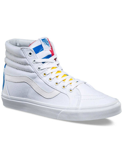 Picture of VANS MENS SK8 HI REISSUE 1966 SHOES TRUE WHITE BLUE RED SIZE 5.5 - Size: 7 Women/5.5 Men