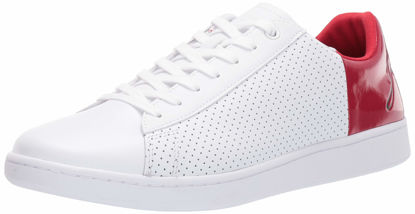 Picture of Lacoste Men's Carnaby Sneaker, White/Red Perf, 13 Medium US - Size: 13