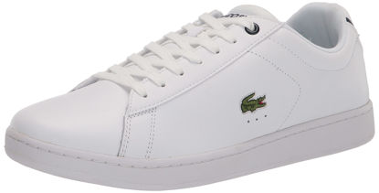 Picture of Lacoste mens Carnaby Sneaker, White/Navy, 8.5 US - Size: 8.5