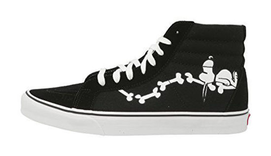 Picture of Vans x Peanuts SK8-Hi Reissue Sneakers (Snoopy Bone/Black) Men's Snoopy Shoes - Size: 14.5 M US Women / 13 M US Men