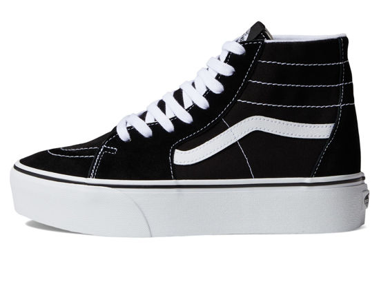 Picture of Vans Men's Sk8-Hi Tapered Stackform Shoes, Canvas Black/True White, Size 6 - Size: 7.5 Women/6 Men