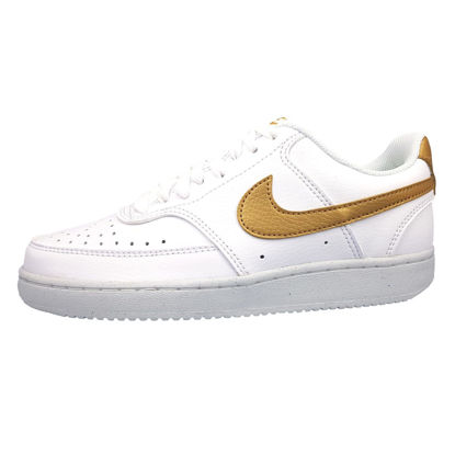 Picture of Nike Women's Low-Top Sneakers, White Metallic Gold White, 9.5 - Size: 9.5