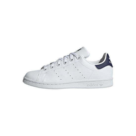 Picture of adidas Originals unisex child Stan Smith Sneaker, White/White/Dark Blue, 4.5 Big Kid US - Size: 4.5 Big Kid