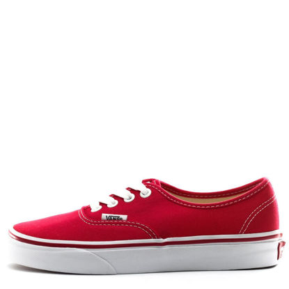 Picture of Vans Mens Authentic Canvas Sneakers Lace Up Casual Plimsolls Unisex Shoe - Red - 10 - Size: 10