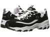 Picture of Skechers Women's D'Lites Fit Biggest Fan Sport Sneaker Shoes, Black/White, Size 11 - Size: 11