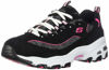 Picture of Skechers Womens DLites Me Time Sport Sneaker Shoes, Black/Hot Pink, Size 6.5 - Size: 6.5