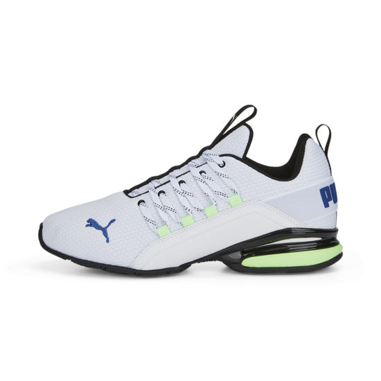 Picture of PUMA Mens Axelion Cross Trainer, REFRESH PUMA Mens White-Fizzy Lime-Clyde Royal, 13 - Size: 13