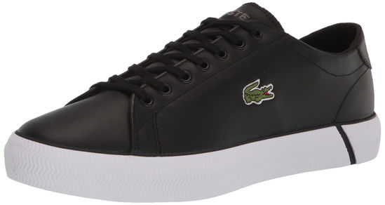 Picture of Lacoste Men's Gripshot Sneaker, Black Leather/White, 9 - Size: 9