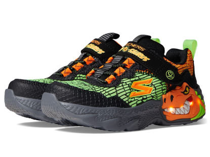 Picture of Skechers Kids Boy's Dino-Lights Sneaker, Black/Orange, 11.5 Little Kid - Size: 11.5 Little Kid